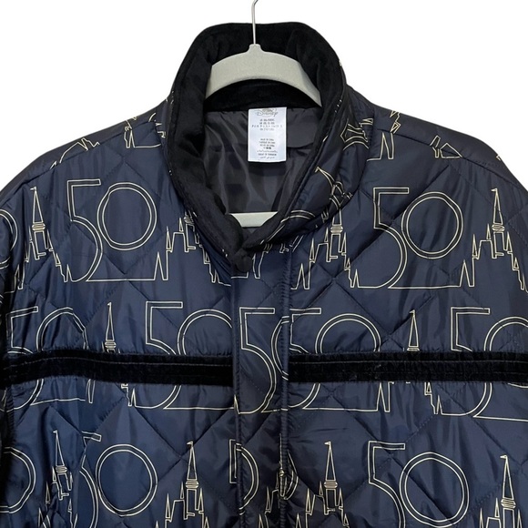 WALT DISNEY World Parks 50TH Anniversary LUXE LOGO Jacket Coat Castle Men’s XXL - Picture 3 of 9